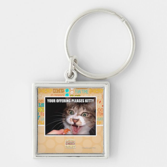 Your Offering Pleases Kitty Key Ring (Front)
