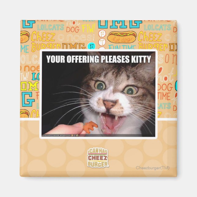 Your Offering Pleases Kitty Magnet (Front)