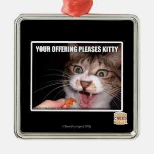 Your Offering Pleases Kitty Metal Tree Decoration