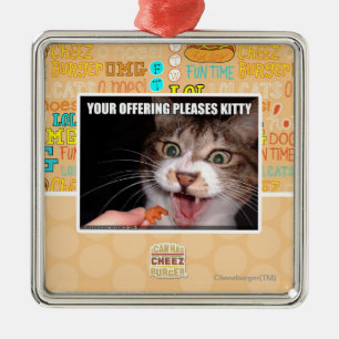 Your Offering Pleases Kitty Metal Tree Decoration