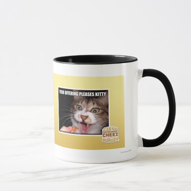 Your Offering Pleases Kitty Mug (Right)