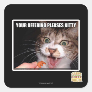 Your Offering Pleases Kitty Square Sticker