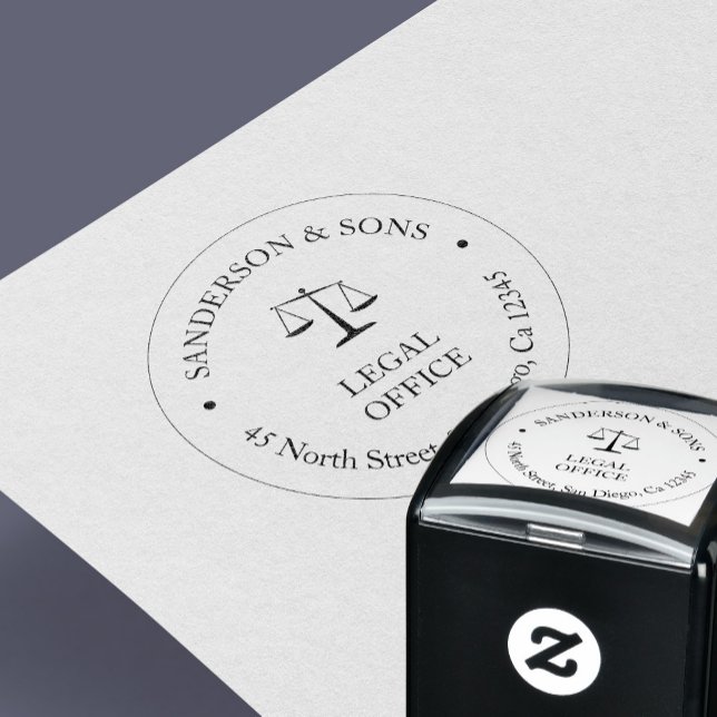 Your office logo lawyer attorney legal office self-inking stamp (Creator Uploaded)