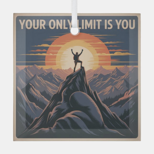 Your Only Limit Is You Glass Tree Decoration (Front)
