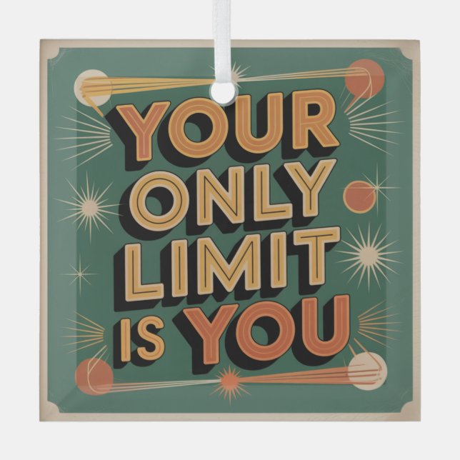 Your Only Limit Is You Glass Tree Decoration (Front)