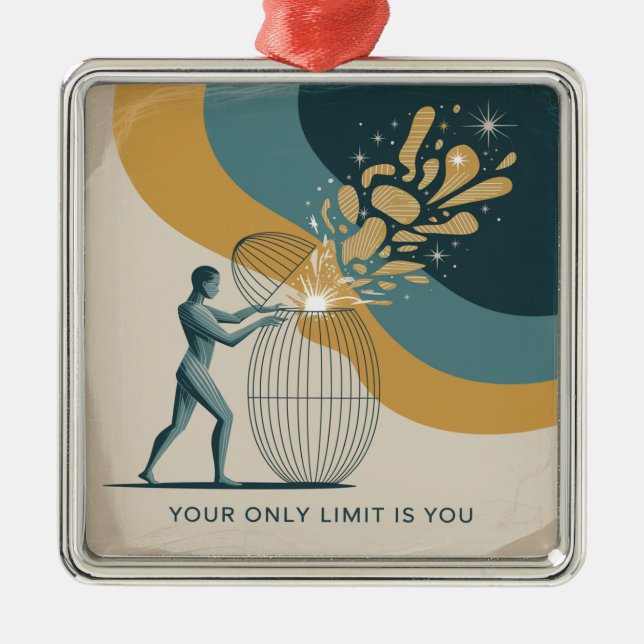Your Only Limit Is You Metal Tree Decoration (Front)