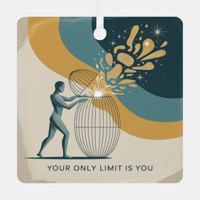 Your Only Limit Is You Metal Tree Decoration (Front)