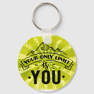 Your only limit is you motivational inspirational  key ring