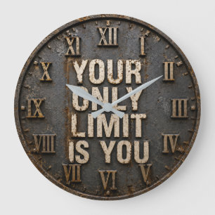 Your Only Limit Is You Self Improvement Large Clock