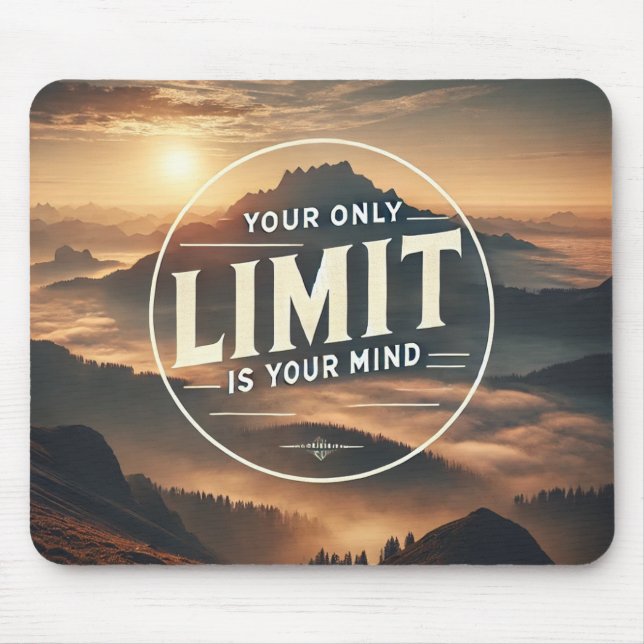 Your Only Limit Is Your Mind – Motivational Mouse Mat (Front)
