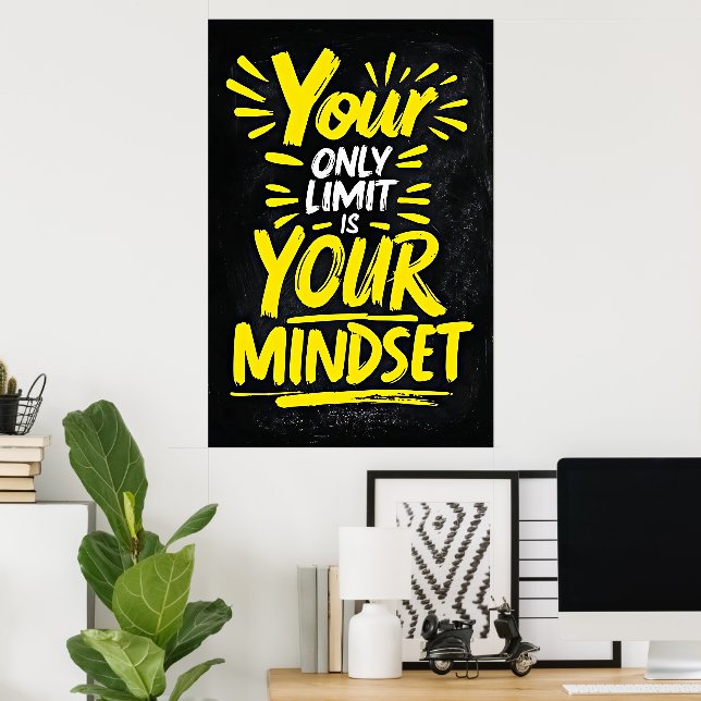 Your Only Limit - Motivational Mindset Poster (Home Office)