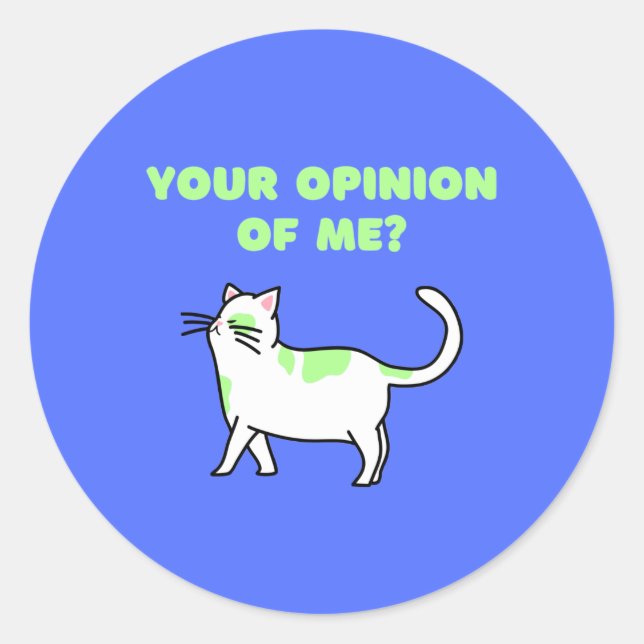 Your Opinion Of Me? Classic Round Sticker (Front)