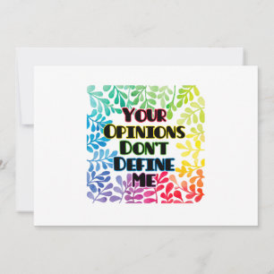 Your Opinions Don't Define Me Holiday Card