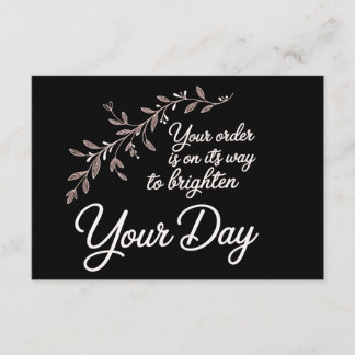 Your Order is On Its Way Flat Thank You Card