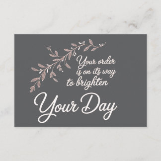 Your Order is On Its Way Flat Thank You Card