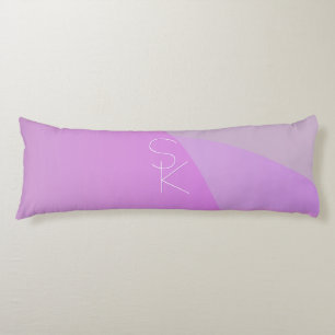 Your Overlapping Initials Modern Pink Geometric Body Cushion