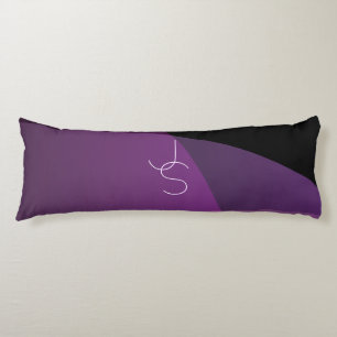 Your Overlapping Initials Modern Purple & Pink Body Cushion