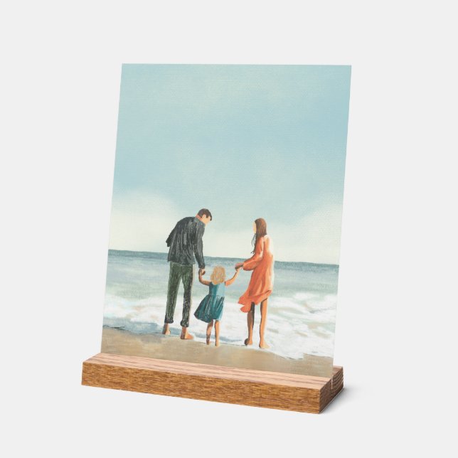 Your Own Artwork | Upload Your Painting Drawing Acrylic Sign (Angle)