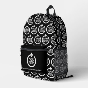 Your Own Business Logo Personalised Custom Pattern Printed Backpack