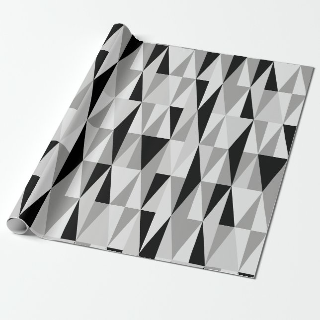 Your Own Colour Mid-century Modern Style Diamonds Wrapping Paper (Unrolled)
