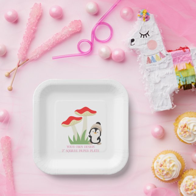 Your Own Creation 7" Square Paper Plate   (Party)
