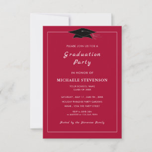 Your Own Design Custom Colour Graduation Invitatio Invitation