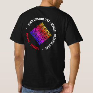 Your Own Design Custom Text and QR Code T-Shirt