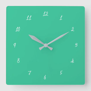 Your Own Design Font Numbers and Colours Wall Cloc Square Wall Clock
