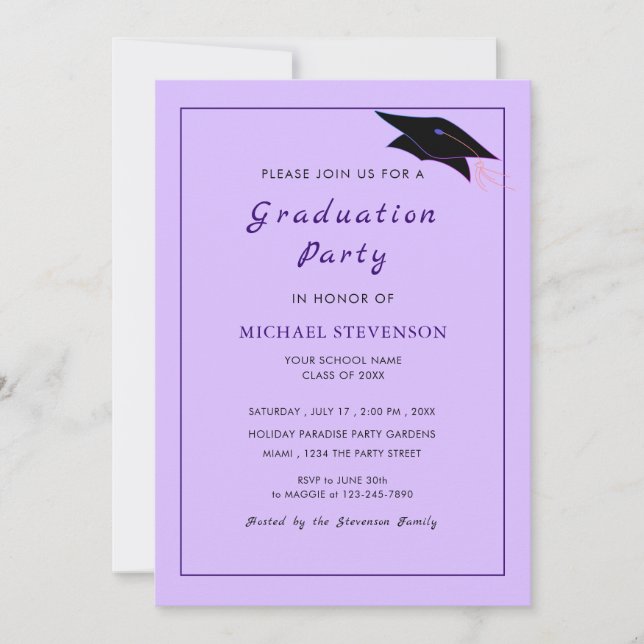 Your Own Design Personalised Graduation Invitation (Front)