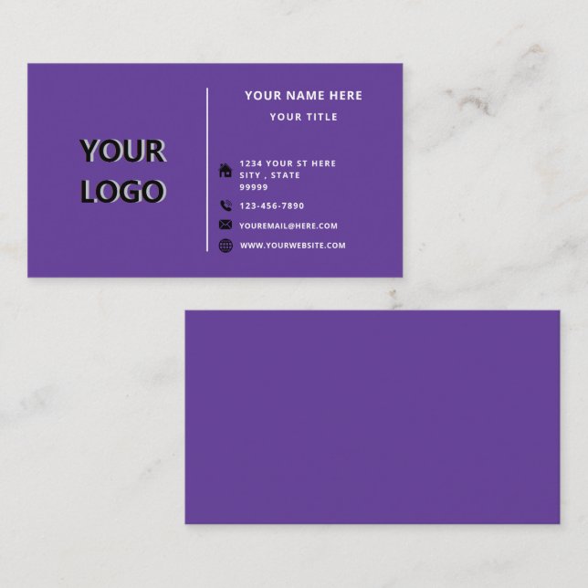 Your Own Design Promotional Business Card Template (Front/Back)