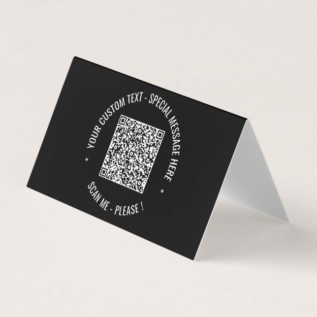 Your Own Design QR Code Business Card Choose Colou (Front)