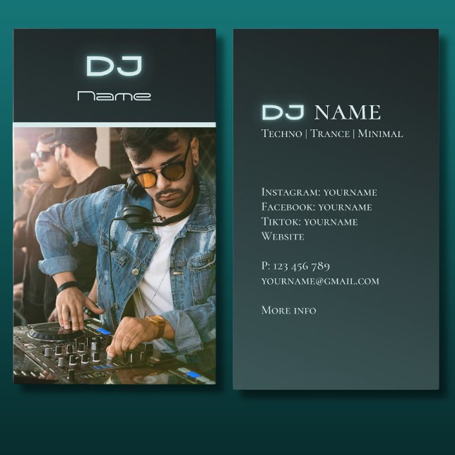 Your own DJ photo Business Card (Creator Uploaded)