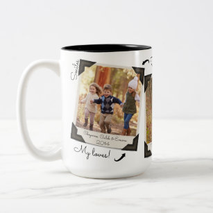 Your Own Family Photo Album FULLY Personalised Two-Tone Coffee Mug