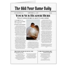 Your Own Front Page News Story Photo Personalised