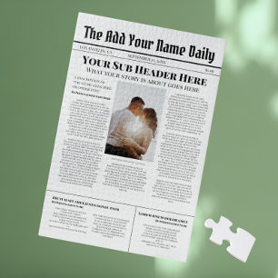 Your Own Front Page News Story Photo Personalised Jigsaw Puzzle