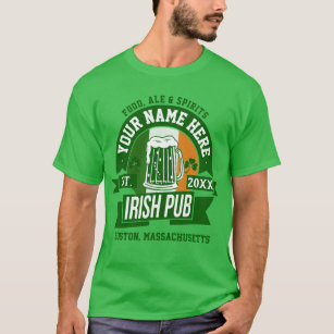 Your Own Irish Pub Logo Personalised St Paddys Day T-Shirt
