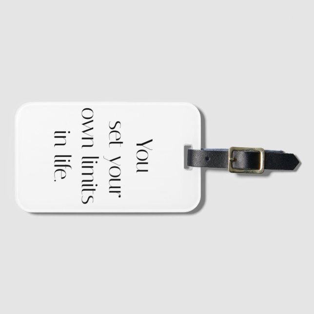 Your Own Limits Luggage Tag (Front Horizontal)