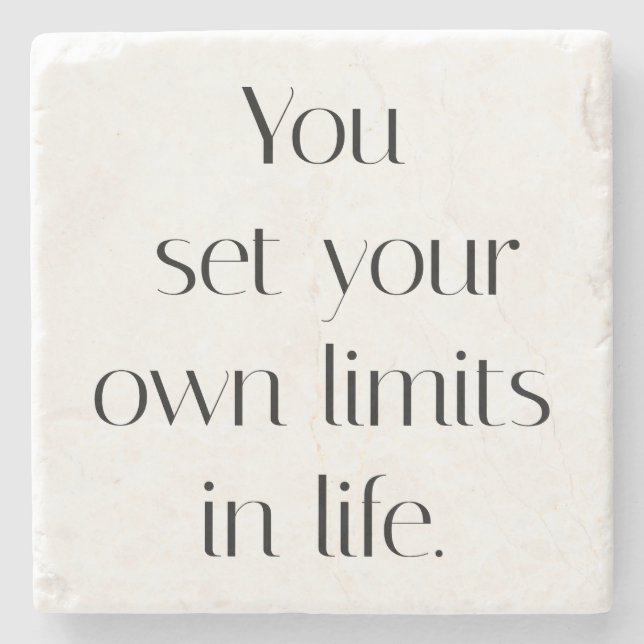 Your Own Limits Marble Stone Coaster (Front)