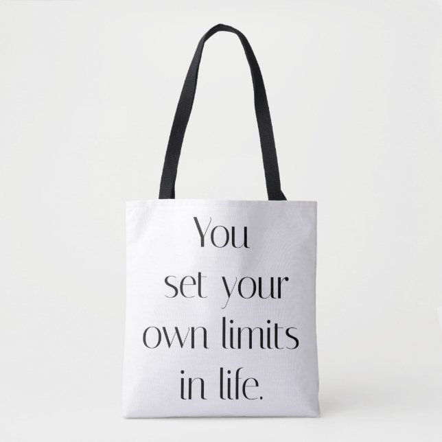 Your Own Limits Shoulder Tote Bag (Front)