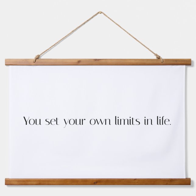 Your Own Limits Wood Topped Wall Tapestry (Front)