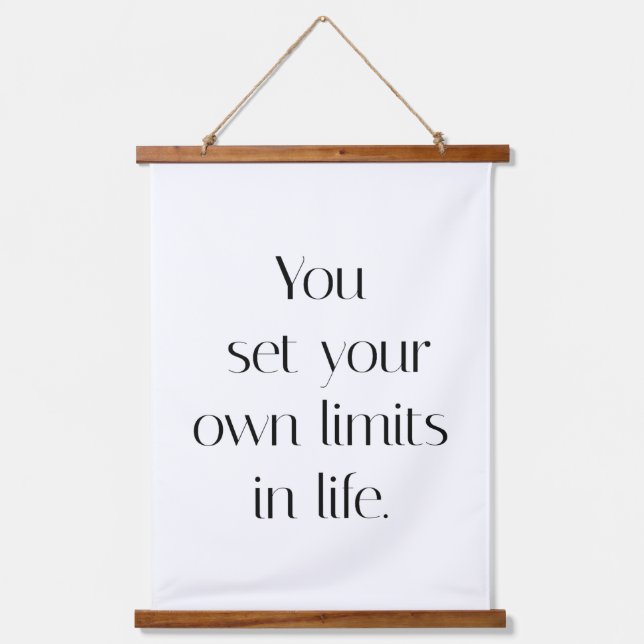 Your Own Limits Wood Topped Wall Tapestry (Front)