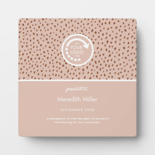 YOUR OWN LOGO Beige & Boho Brown  Plaque