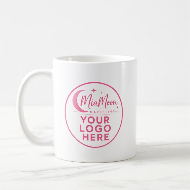 YOUR OWN LOGO COFFEE MUG (Personalise it) (Left)