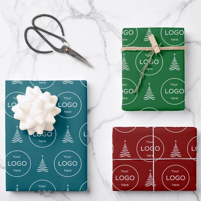 Your own logo company christmas tree Tissue Paper (Creator Uploaded)