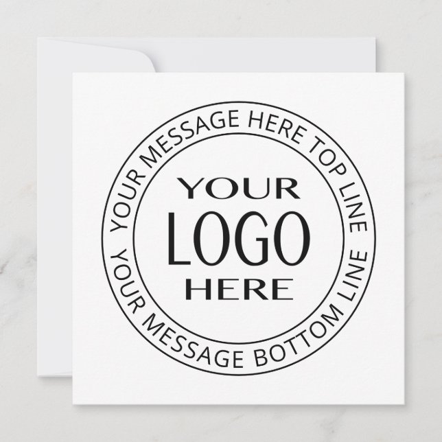 Your Own Logo & Customisable Circular Text Card (Front)