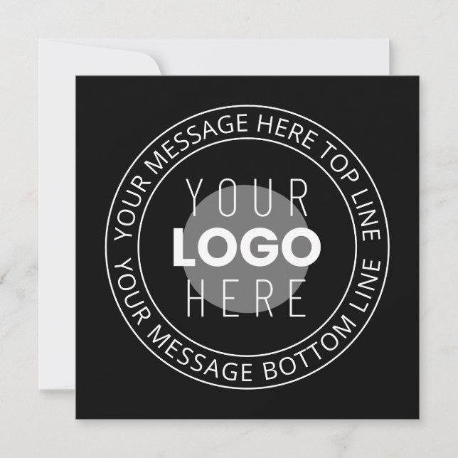 Your Own Logo & Customisable Circular Text Card (Front)