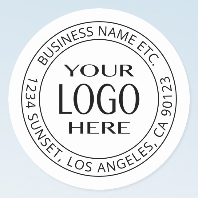 Your Own Logo & Customisable Circular Text Classic Round Sticker (Creator Uploaded)