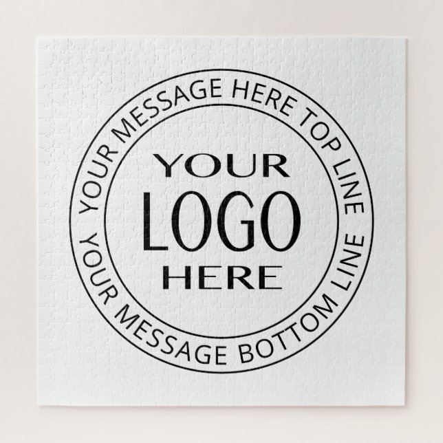 Your Own Logo & Customisable Circular Text Jigsaw Puzzle (Vertical)