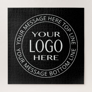Your Own Logo & Customisable Circular Text Jigsaw Puzzle