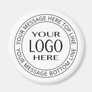 Your Own Logo & Customisable Circular Text Magnet